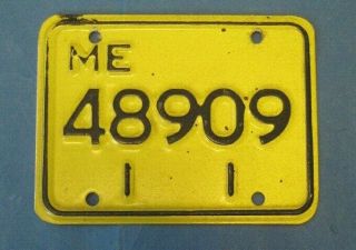 1970 - 73 Maine Motorcycle License Plate