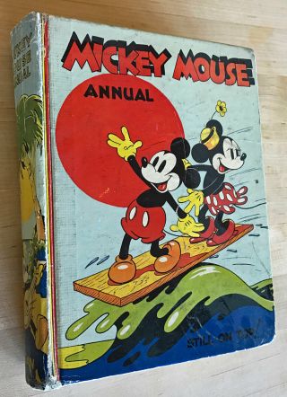 Mickey Mouse Annual Dean & Son 1939 For Walt Disney Very Good