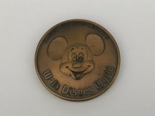 Disney World Mickey Mouse Official Opening Oct 1971 Bronze Medallion 2