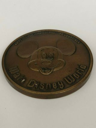 Disney World Mickey Mouse Official Opening Oct 1971 Bronze Medallion 3