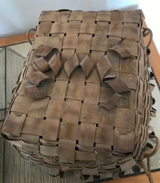 Vintage Curly Splint Basket Great Lakes Indian Native American 4