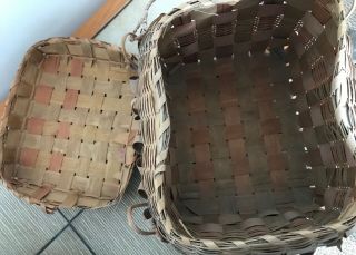Vintage Curly Splint Basket Great Lakes Indian Native American 5