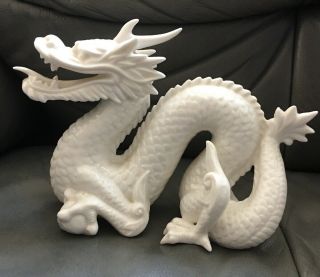 Asahi Porcelain Dragon Japan Figurine White