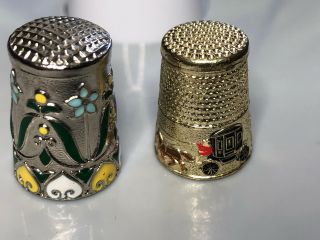 Thimbles Silver And Gold Metal Tone Made In Korea