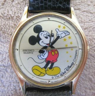 Vintage Mickey Mouse Seiko Quartz 5p31 - 7009 Character Watch