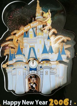 Disney Jumbo Year 2006 Celebration Tinker Soars Over Cinderella Castle Pin
