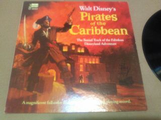 Disney’s Pirates Of The Caribbean Lp & Book 1968 Disneyland Records Vinyl Album