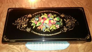 $40 USSR Paper Mache Hand Painted Russian Lacquer Box Mstera Village 