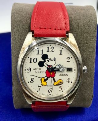 Vintage Lorus Unisex Automatic Mickey Mouse Wristwatch Ref.  Ruk001 By Disney