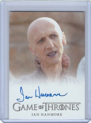 Ian Hanmore As Pyat Pree Autograph Card - Game Of Thrones Season 2 - Rittenhouse