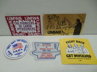 Coal Mining Memorabilia Umwa Vintage Stickers Trumpka Fight Back Kentucky Mines