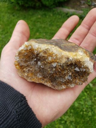 Smoky Quartz Crystal Cluster Unique Mineral Crystal Specimen Ohio Flint Chert