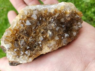Smoky quartz crystal cluster unique mineral crystal specimen Ohio flint chert 3