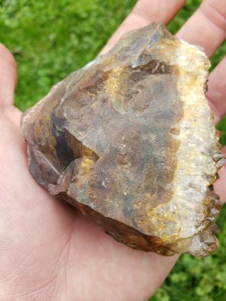 Smoky quartz crystal cluster unique mineral crystal specimen Ohio flint chert 4