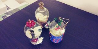International Bazaar mini waterglobes ornaments,  12 days Of Christmas,  rare 5