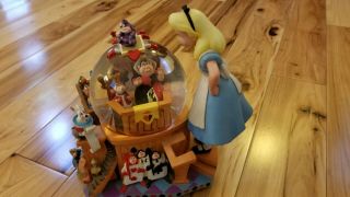 Disney Alice In Wonderland 50th Anniversary Snow Globe