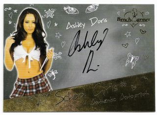 2018 18 Benchwarmer Hot For Teacher Ashley Doris School Girls Autograph Auto Sp?