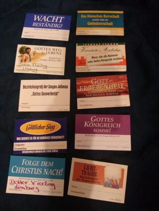 Watchtower German Convention Name Badges