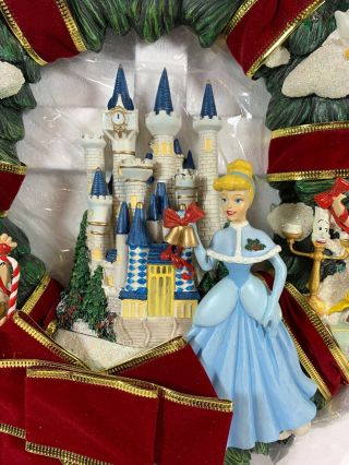 The Magic Of Disney Holiday Wreath Bradford Exchange W/COA Rare 5