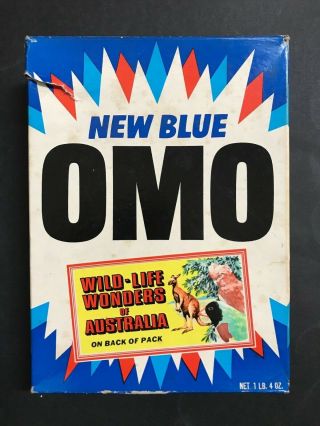 Omo Laundry Soap Rare Cut Out Card Box Wildlife Wonders Of Australia From 1970 