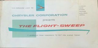 1956 Chrysler Corporation The Flight Sweep Brochure