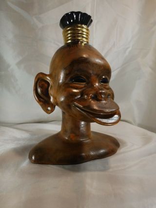 Vintage Ceramic African Native Tribal Head Figure - Black Americana - 10 "
