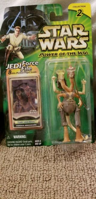 Star Wars Potj 3.  75 " Fode And Beed Podrace Announcers Mib (can Also Ship Loose)