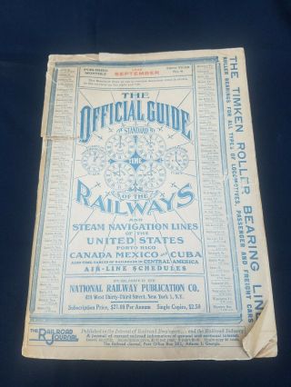 Official Guide Of The Railways And Steam Navigation Lines Of The Us Sept.  1946
