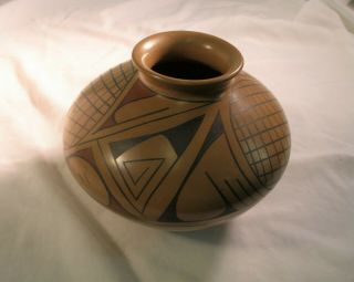 Vintage Mata Ortiz Art Pottery Vase,  Signed Miguel Lopez