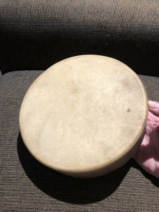 HANDCRAFTED TRADITIONAL RAWHIDE & SINEW NATIVE AMERICAN HAND DRUM PERCUSSION 5