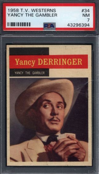 1958 Topps T.  V.  Westerns 34 Yancy The Gambler Psa 7 697021