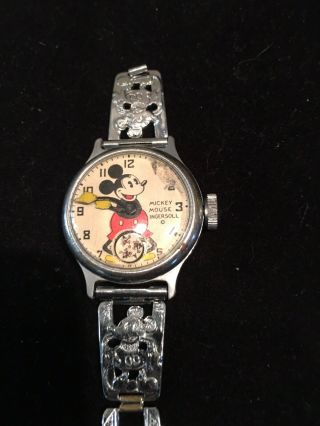 1930s Mickey Mouse Watch Ingersoll Movement