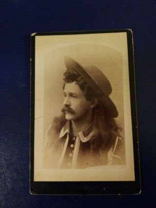 William F.  Buffalo Bill Cody Cabinet Card Photograph - Young