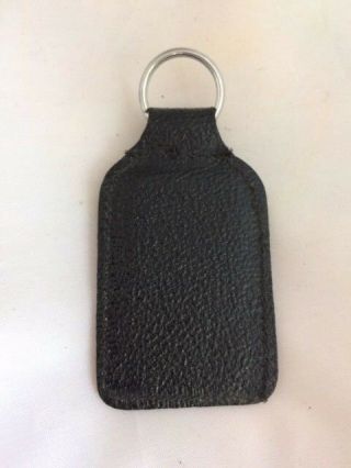 Vintage Leather Keychain Key Fob,  Renault Dauphine 2