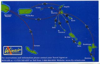 Winair - Route Map,  Pictures Of Dhc Twin Otter