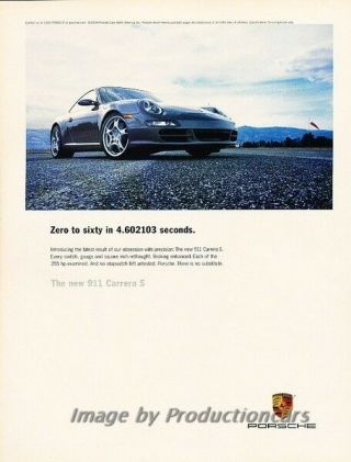 2004 Porsche 911 Carrera S Advertisement Print Art Car Ad J791