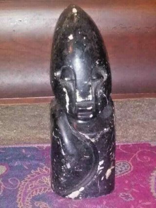 Rare Old Tribal Protection Statue Heavy & Smooth Like Agate Gemst ?