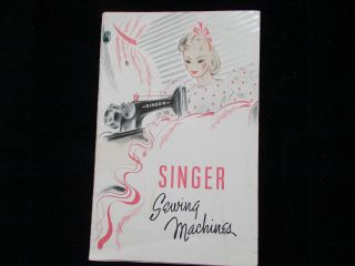Vintage 1946 Singer Sewing Machines & Household Aids Foil Fold Brochure Pamphlet
