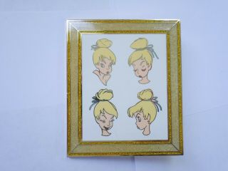 Disney Pins Limited Edition Le 100 Tinker Bell Frame Jumbo 4 Four Faces Gold