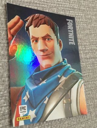 2019 Fortnite By Panini Holo Foil 142 Star - Spangled Trooper Uncommon Outfit