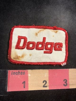Vtg & As - Is - Stained Dodge Car / Auto Related Patch 94j4