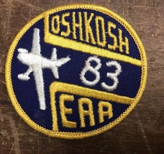 Vintage 1983 Oshkosh Eaa Fly - In Air Show Patch Experimental Aircraft Association
