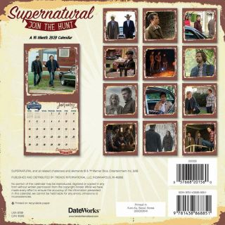 Supernatural TV Series 16 Month 2020 Mini Wall Calendar Join The Hunt 2