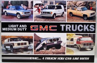 1985 Gmc Truck Dealers Advertising Information Sales Brochure Guide Vintage