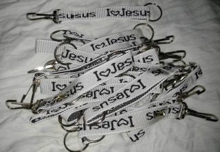 3 White " I Love Jesus " Keychain / Pants Clip - - Perfect Gift - 3x