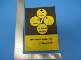 Vintage 1963 36 - Pg The Total Defence Of Sweden Booklet,  Press Dept.  S1109