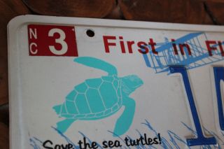 North Carolina Save the Sea Turtles License Plate NC Wildlife Turtle Tag 1421 ST 3