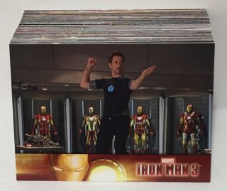 Iron Man 3 Movie (2013) Base Trading Card Set (60 Cards) / Robert Downey Jr.