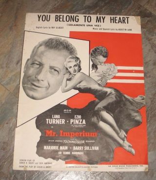 Mr.  Imperium Sheet Music - You Belong To My Heart - Agustin Lara & Ray Gilbert1943