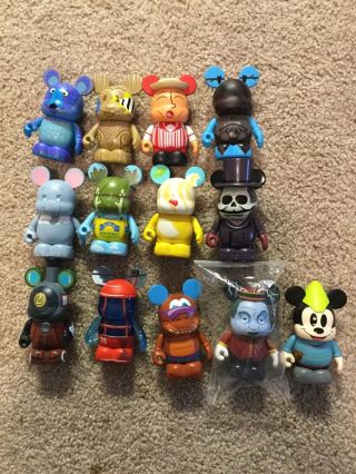 Disney Vinylmation Park 9 - Complete Set Of 13 With Chaser & Topper